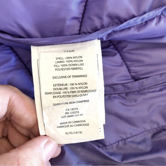 PARADOX Lightweight Packable Winter Purple Short Puffer Hooded Down Jacket Coat. - Picture 8 of 16